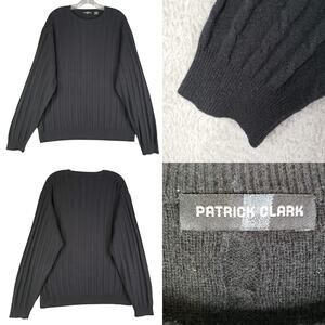 Patrick Clark Sweater Cashmere Pull Over Black Size XL Long Sleeve Knit